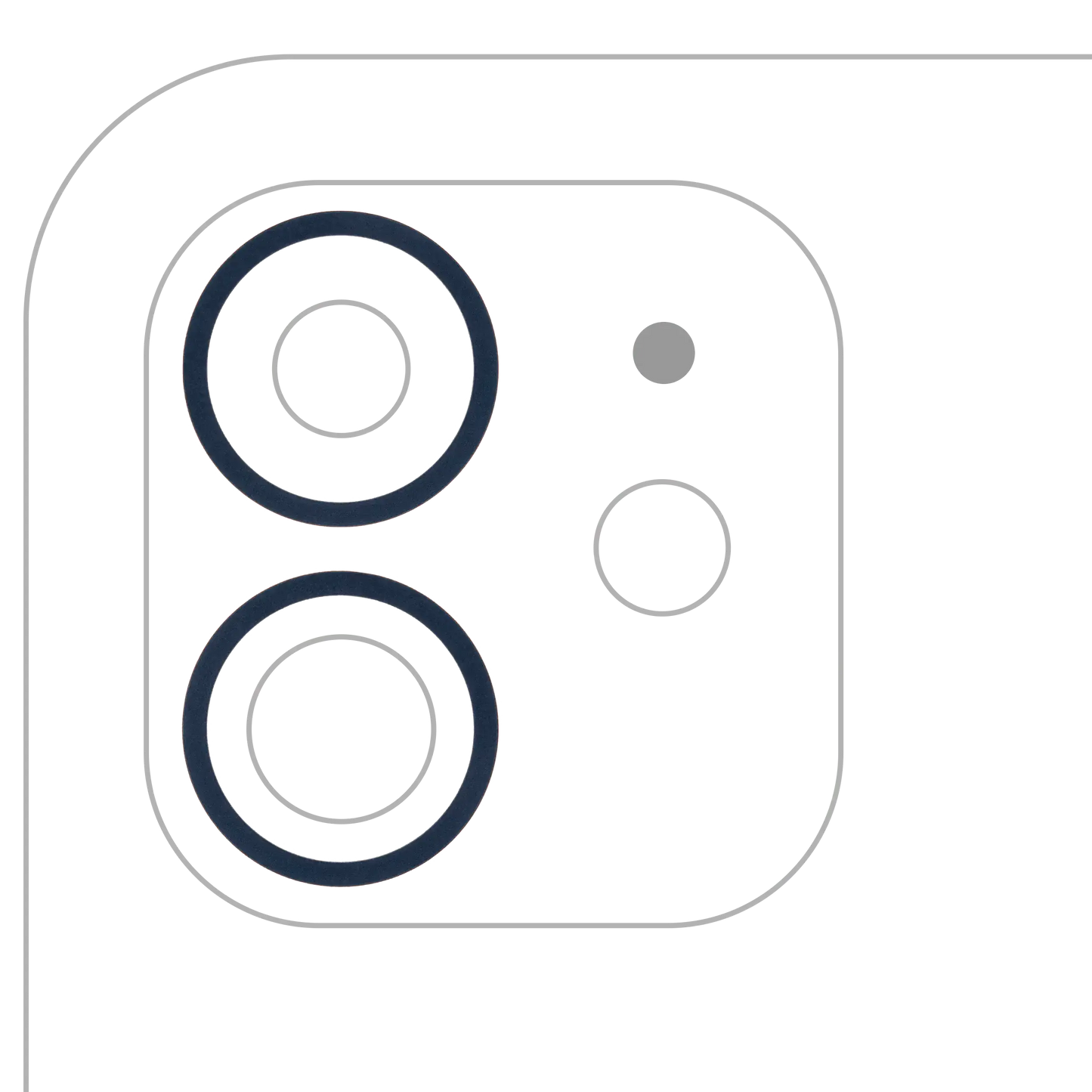 Back Camera Bezel Ring Only For iPhone 12 / 12 Mini (Blue) (2 Piece Set) (10 Pack)