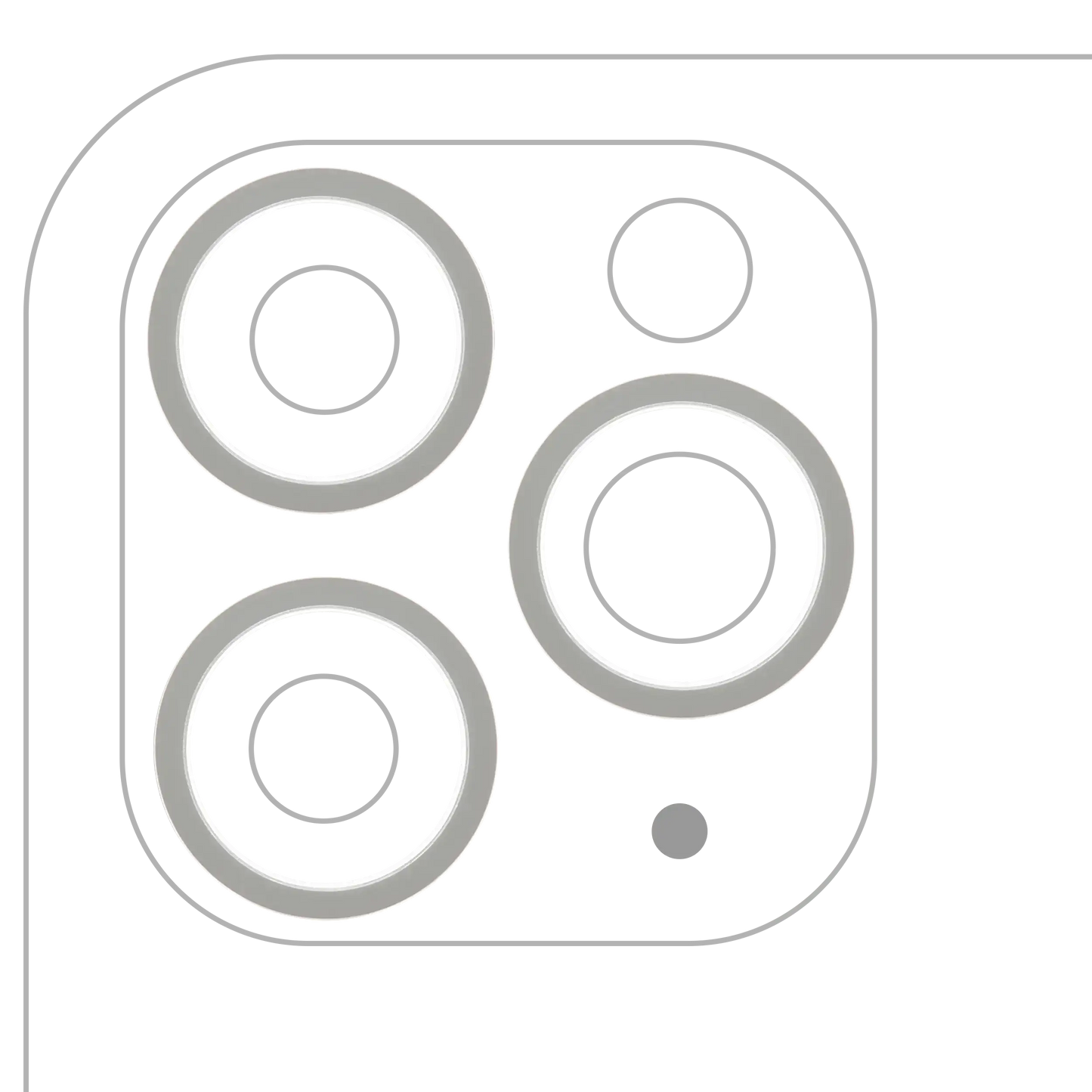Back Camera Bezel Ring Only For iPhone 11 Pro / 11 Pro Max (Silver) (3 Piece Set) (10 Pack)