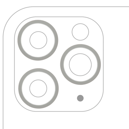 Back Camera Bezel Ring Only For iPhone 11 Pro / 11 Pro Max (Silver) (3 Piece Set) (10 Pack)