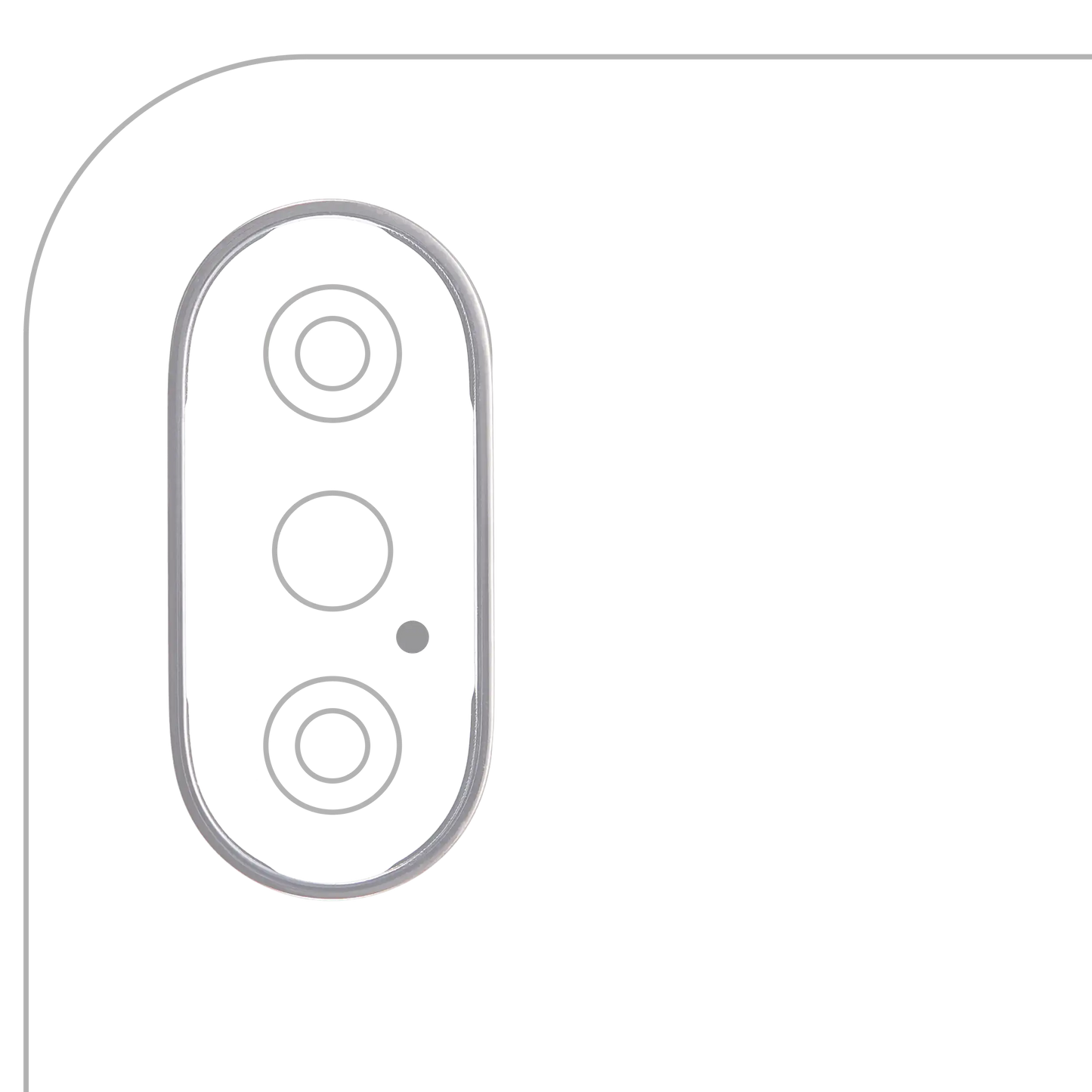 Back Camera Bezel Ring Only For iPhone XS / XS Max (Space Gray) (10 Pack)