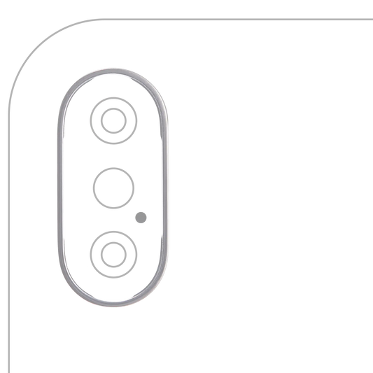 Back Camera Bezel Ring Only For iPhone XS / XS Max (Space Gray) (10 Pack)