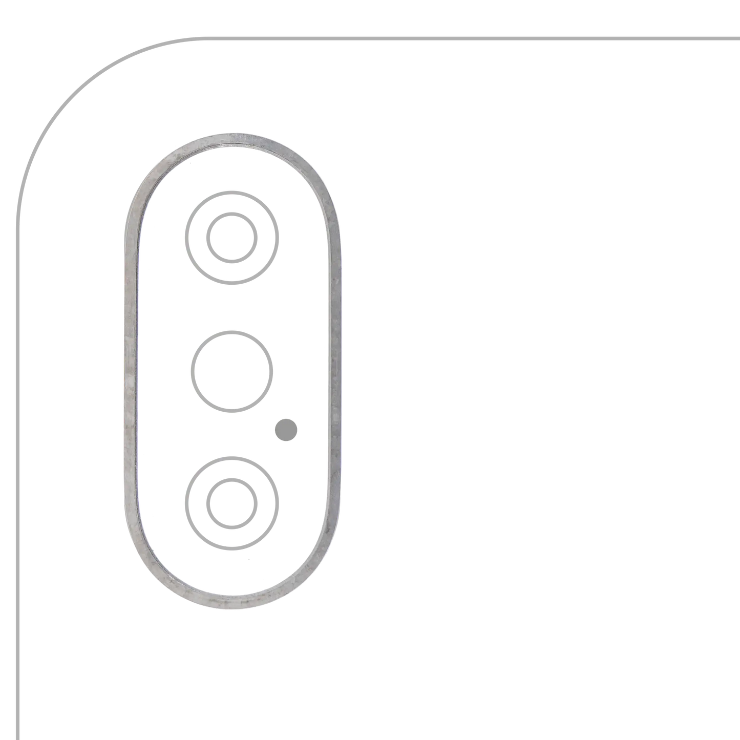 Back Camera Bezel Ring Only For iPhone XS / XS Max (Silver) (10 Pack)