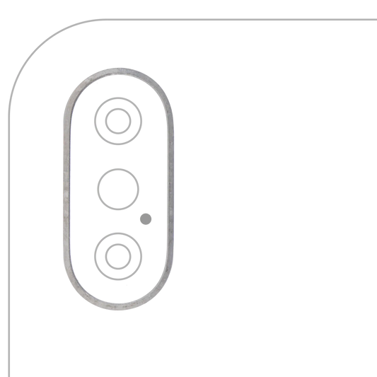 Back Camera Bezel Ring Only For iPhone XS / XS Max (Silver) (10 Pack)