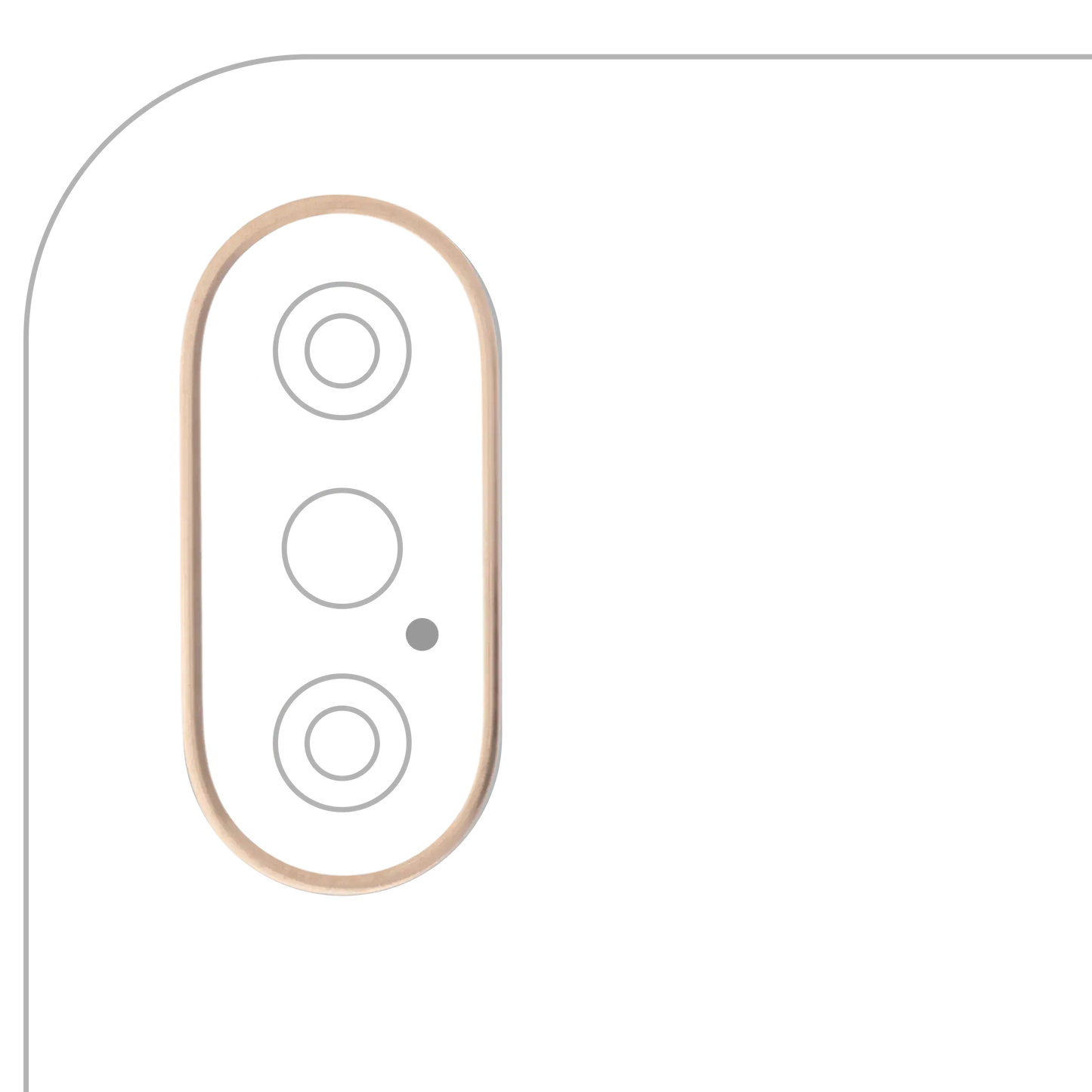 Back Camera Bezel Ring Only For iPhone XS / XS Max (Gold) (10 Pack)