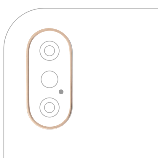 Back Camera Bezel Ring Only For iPhone XS / XS Max (Gold) (10 Pack)