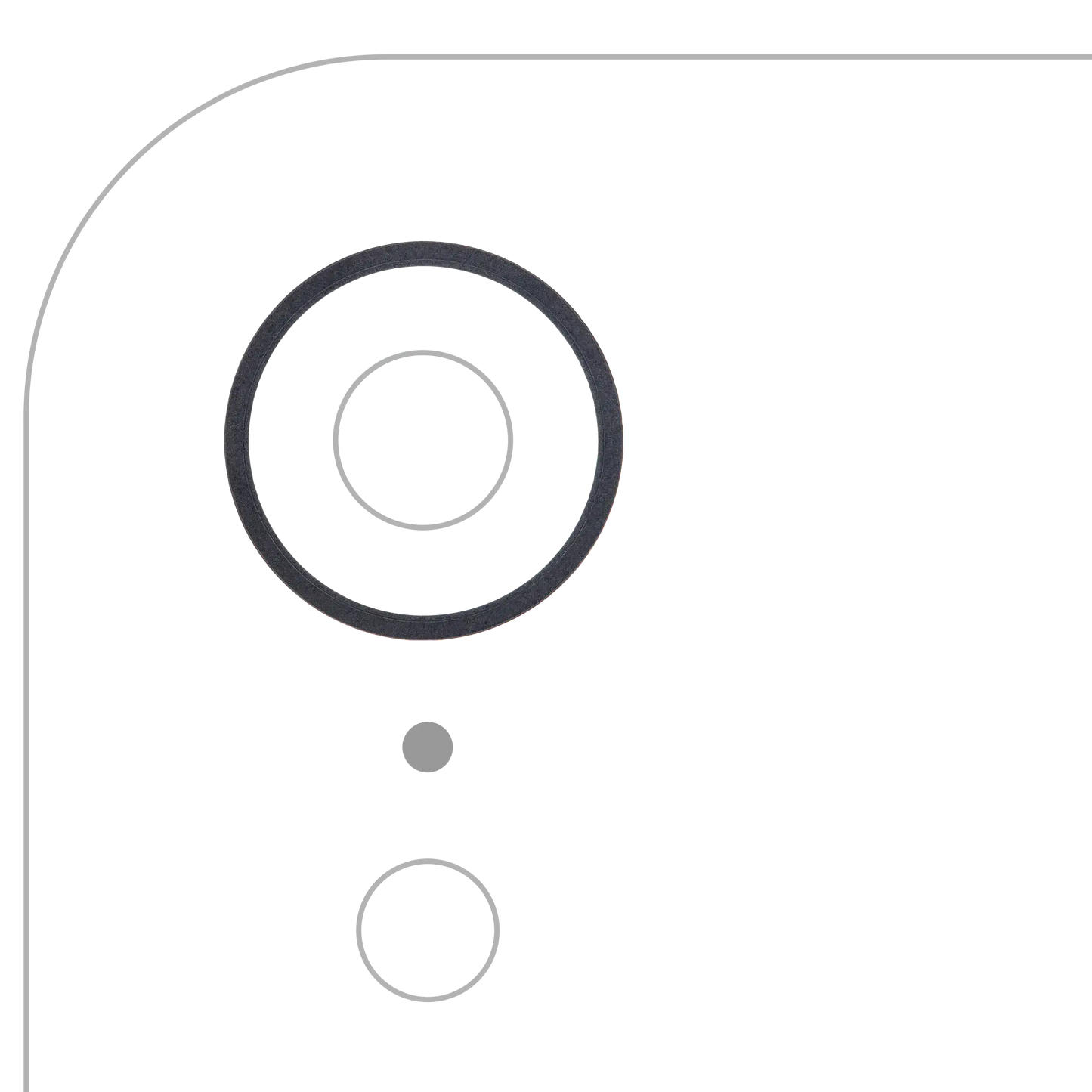Back Camera Bezel Ring Only For iPhone XR (Black) (10 Pack)