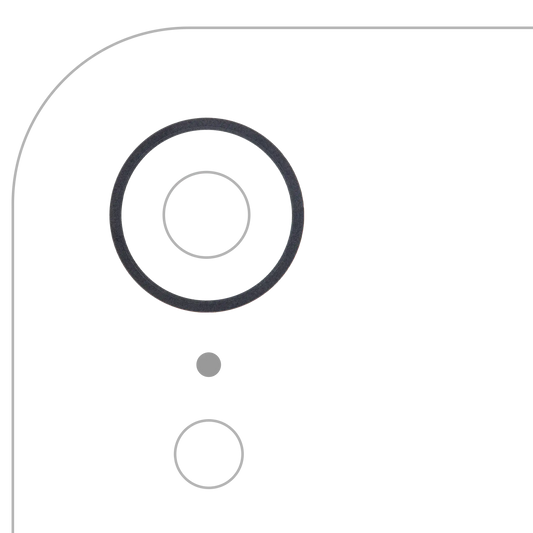 Back Camera Bezel Ring Only For iPhone XR (Black) (10 Pack)