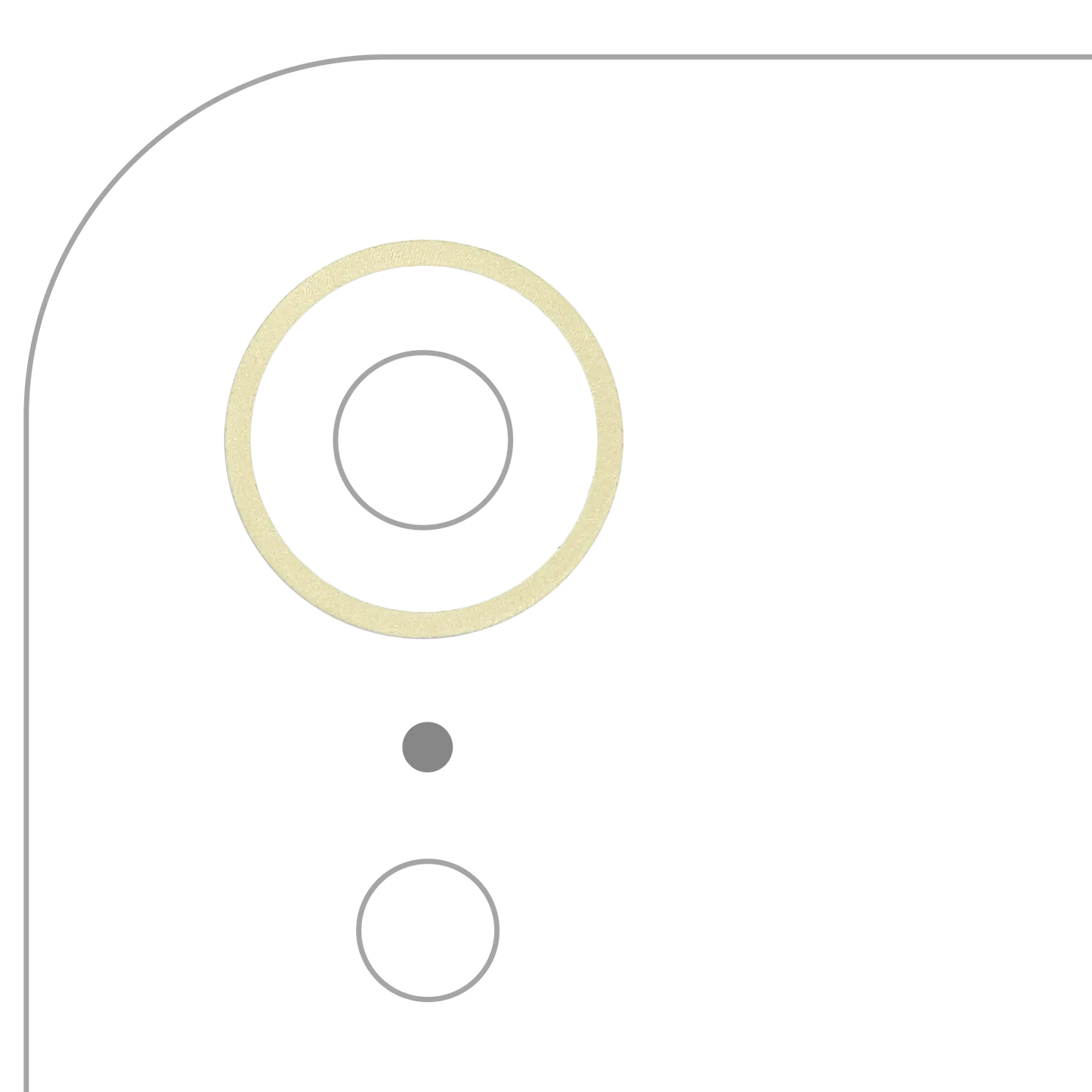 Back Camera Bezel Ring Only For iPhone XR (Yellow) (10 Pack)