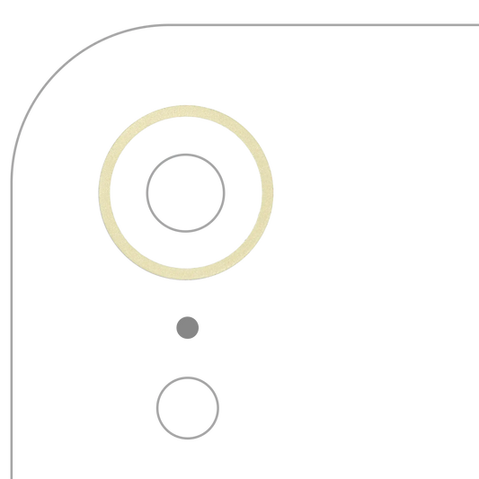 Back Camera Bezel Ring Only For iPhone XR (Yellow) (10 Pack)
