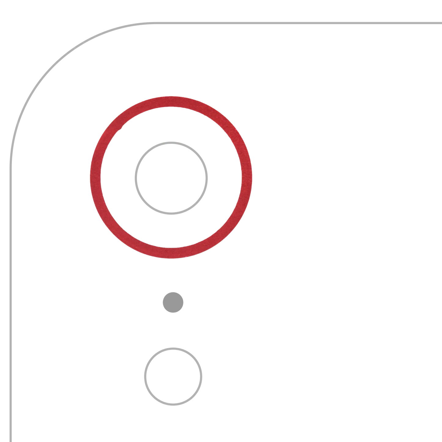 Back Camera Bezel Ring Only For iPhone XR (Red) (10 Pack)