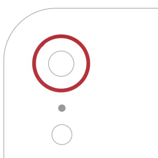 Back Camera Bezel Ring Only For iPhone XR (Red) (10 Pack)