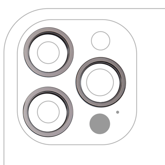 Back Camera Bezel Ring Only For iPhone 12 Pro Max (Graphite) (3 Piece Set)