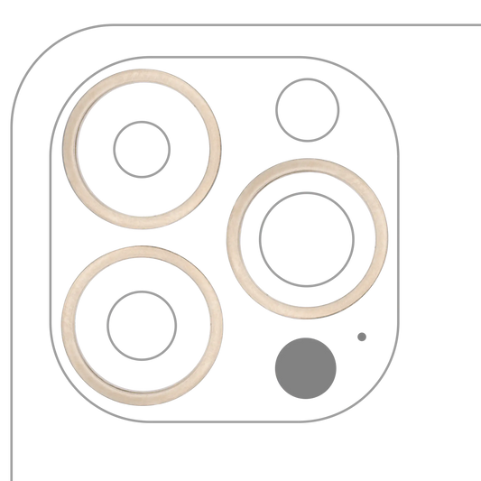 Back Camera Bezel Ring Only For iPhone 13 Pro / 13 Pro Max (Gold) (3 Piece Set)