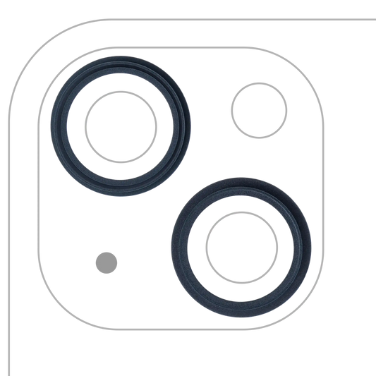 Back Camera Bezel Ring Only For iPhone 13 / 13 Mini (Midnight) (2 Piece Set)
