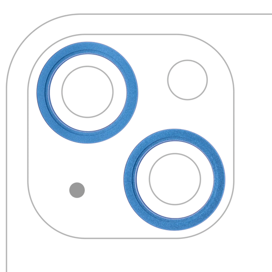 Back Camera Bezel Ring Only For iPhone 13 / 13 Mini (Blue) (2 Piece Set)