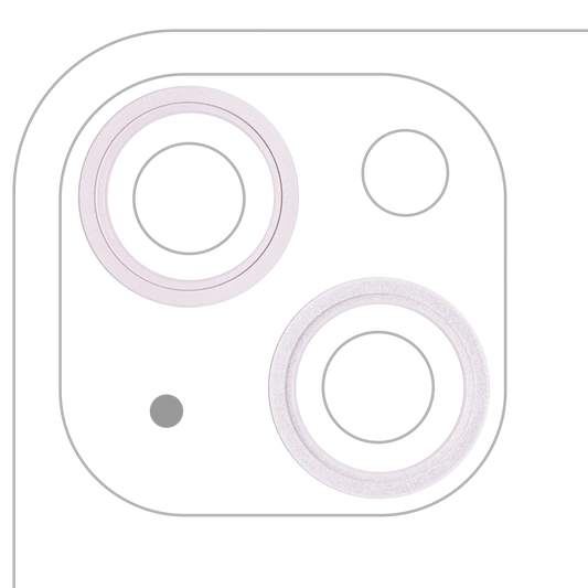 Back Camera Bezel Ring Only For iPhone 13 / 13 Mini (Pink) (2 Piece Set)