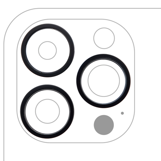 Back Camera Bezel Ring Only For iPhone 14 Pro / 14 Pro Max (Space Black) (3 Piece Set)
