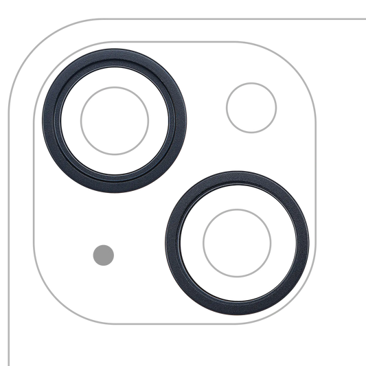 Back Camera Bezel Ring Only For iPhone 14 / 14 Plus (Midnight) (2 Piece Set)