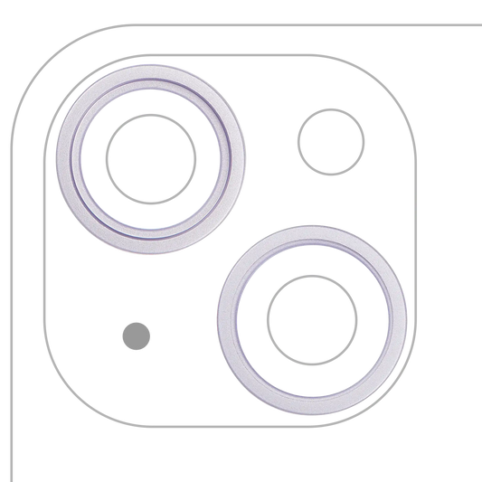 Back Camera Bezel Ring Only For iPhone 14 / 14 Plus (Purple) (2 Piece Set)