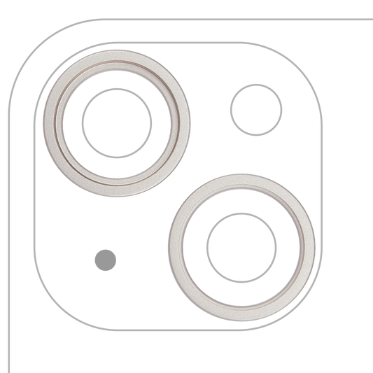Back Camera Bezel Ring Only For iPhone 14 / 14 Plus (Starlight) (2 Piece Set)