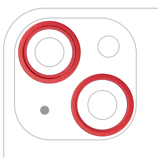 Back Camera Bezel Ring Only For iPhone 14 / 14 Plus (Red) (2 Piece Set)