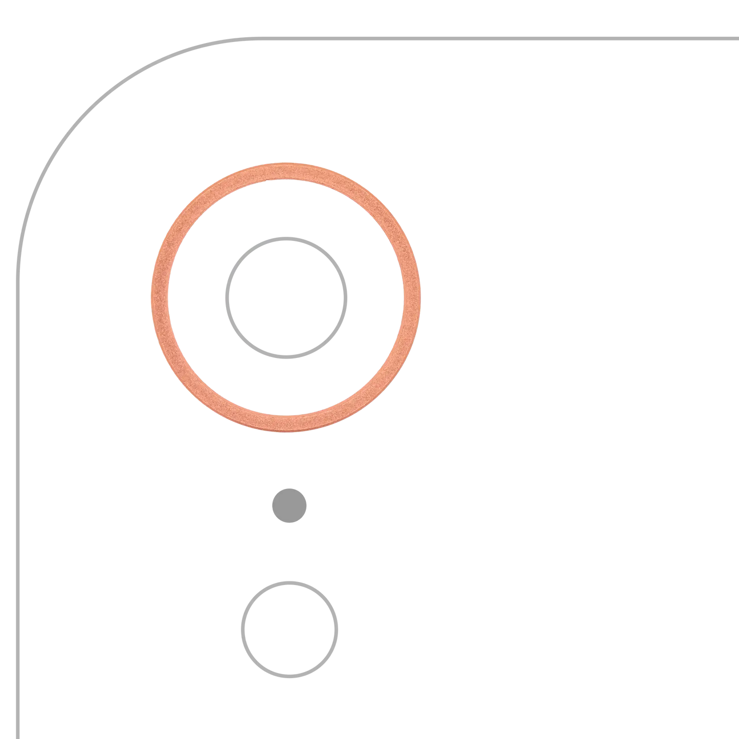 Back Camera Bezel Ring Only For iPhone XR (Coral) (10 Pack)