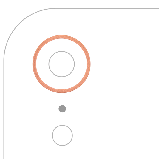 Back Camera Bezel Ring Only For iPhone XR (Coral) (10 Pack)