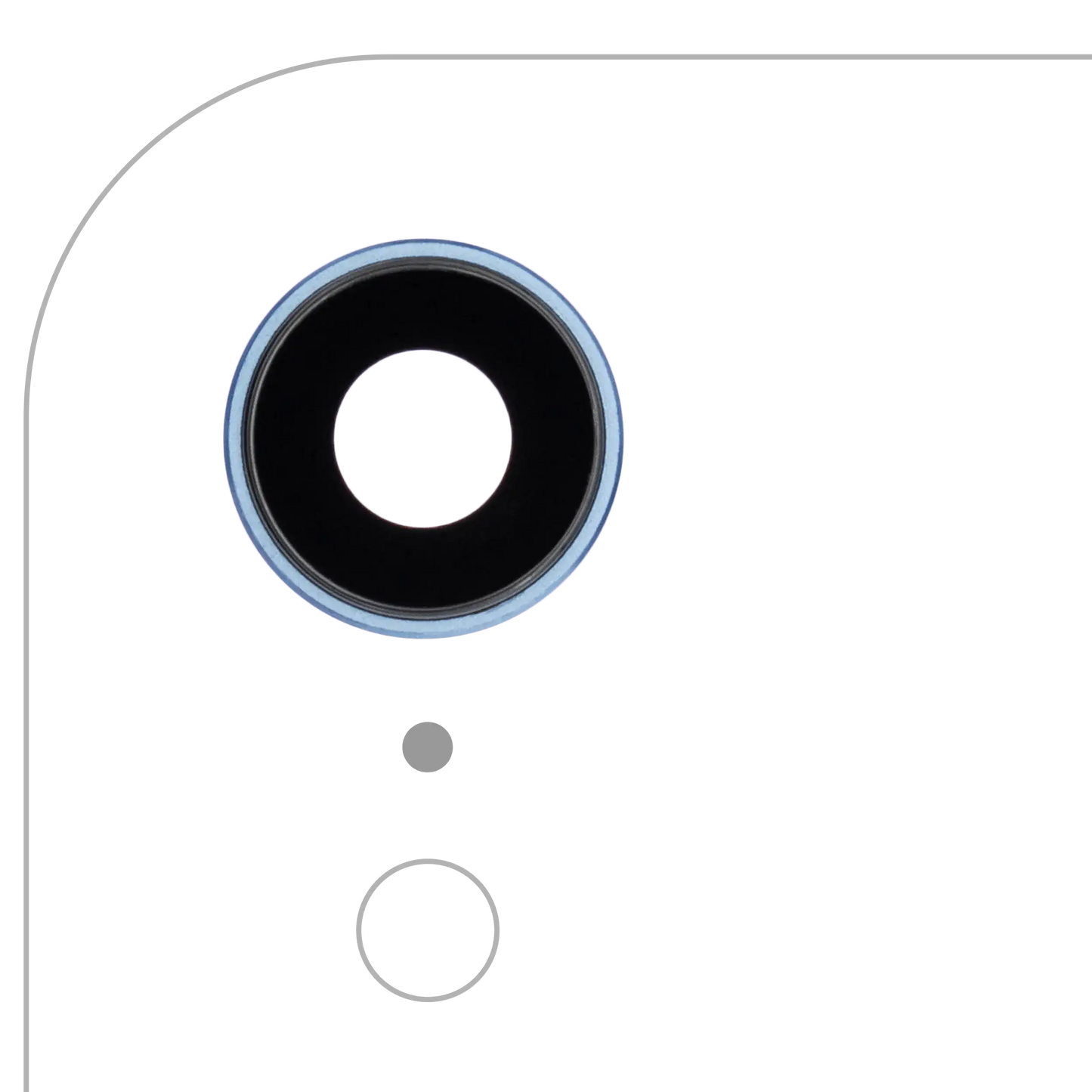 Back Camera Lens With Bracket & Bezel For iPhone XR (Aftermarket Plus) (Blue) (10 Pack)