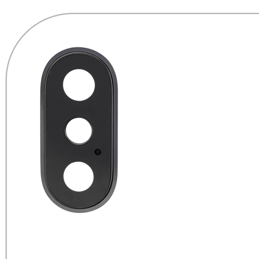Back Camera Lens With Bracket & Bezel For iPhone X (Space Gray) (Real Sapphire l Premium)
