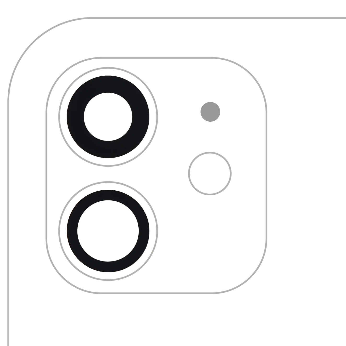 Back Camera Lens (Glass Only) With Adhesive For iPhone 12 / 12 Mini (2 Piece Set) (Aftermarket Plus) (10 Pack)