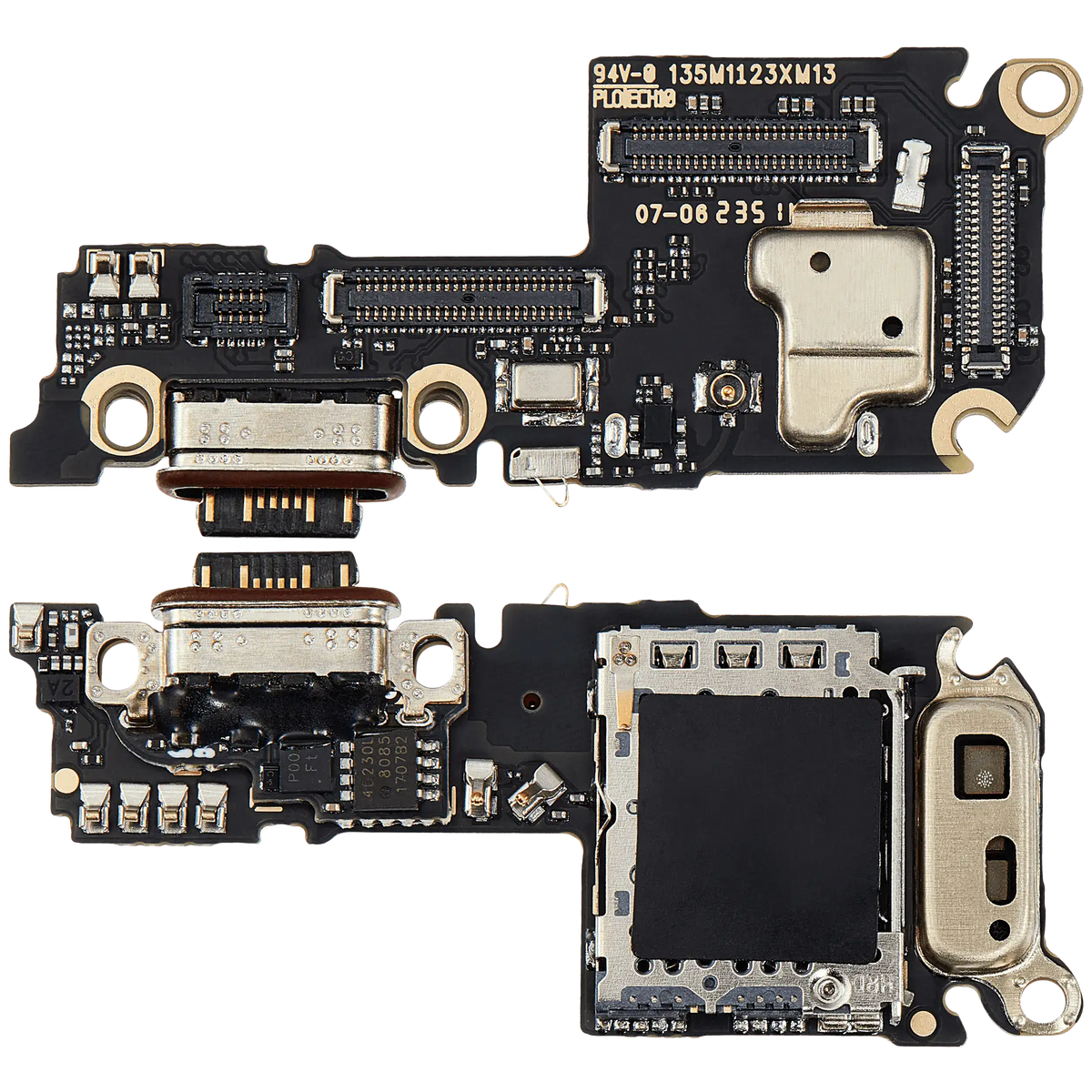 Charging Port Board With Sim Card Reader For Xiaomi 13 – repair component detail view – Charging Port Replacement for phone repair