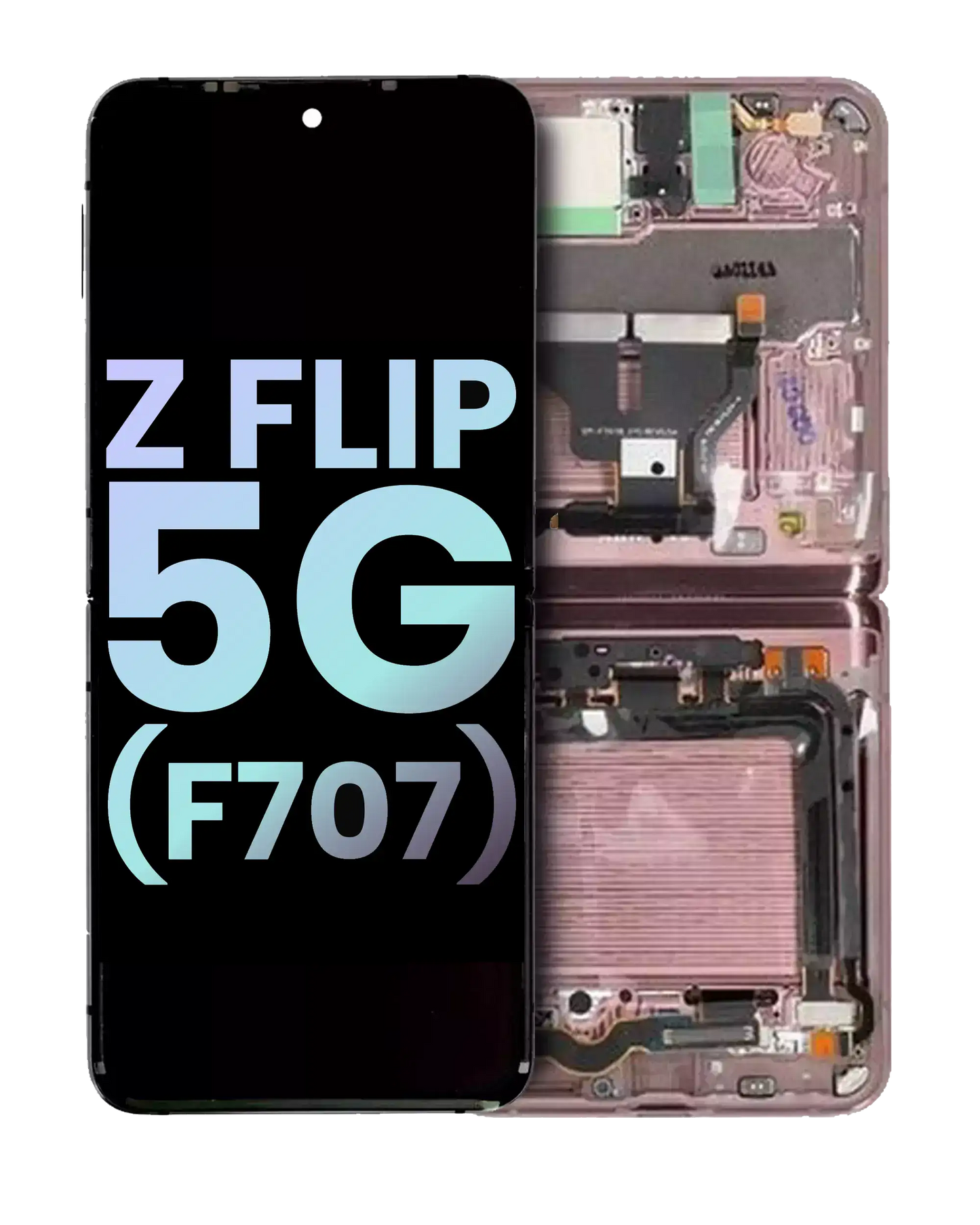 Inner OLED Assembly With Frame For Samsung Galaxy Z Flip 5G (F707) (Service Pack) (Mystic Bronze) - Main View