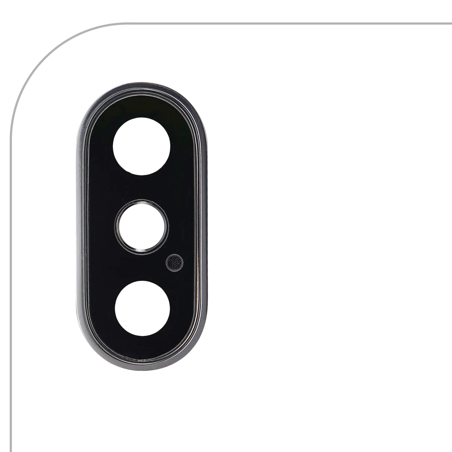 Back Camera Lens With Bracket & Bezel For iPhone XS / XS Max (Silver) (Real Sapphire l Premium)