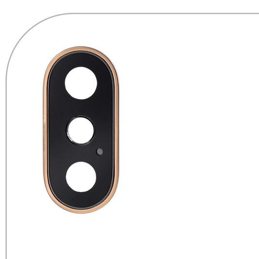 Back Camera Lens With Bracket & Bezel For iPhone XS / XS Max (Gold) (Real Sapphire l Premium)