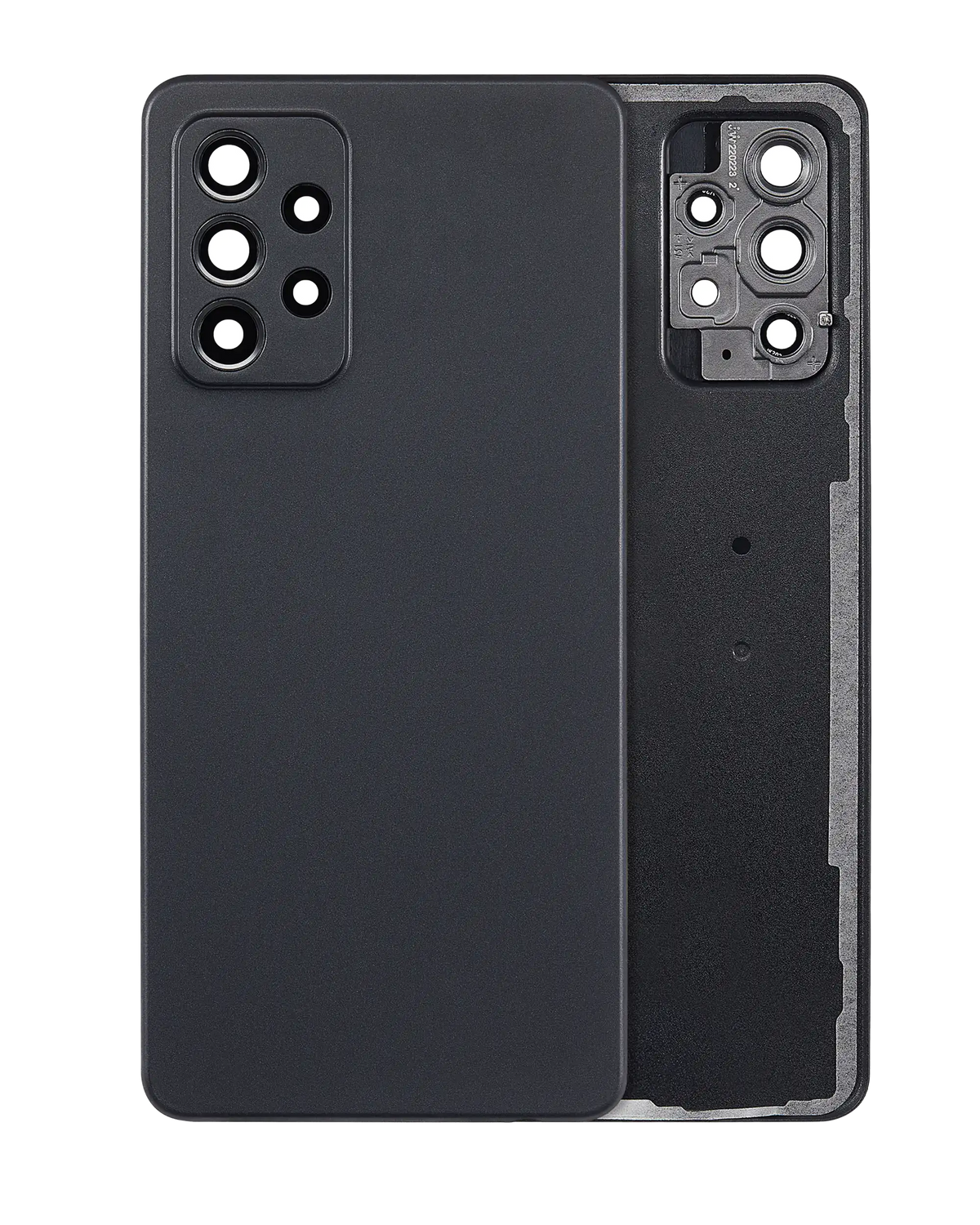 Back Cover Glass With Camera Lens For Samsung Galaxy A52 4G (A525 / 2021) (Aftermarket Plus) (Black) - product image 1