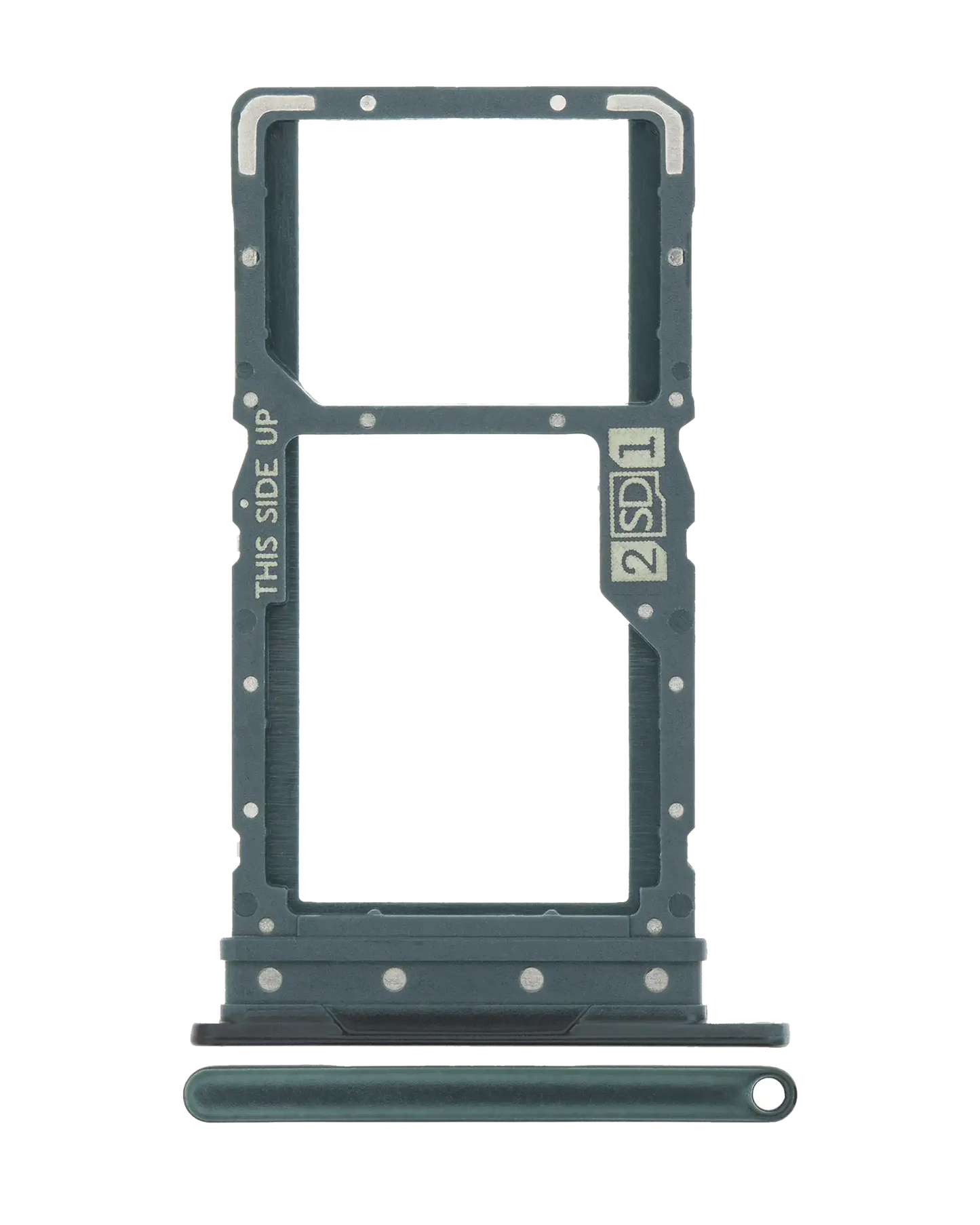 Dual Sim Card Tray For Motorola Moto G9 Power (XT2091 / 2020) (Metallic Sage) replacement part for compatible Motorola phone, SKU 107082087825, product image 1