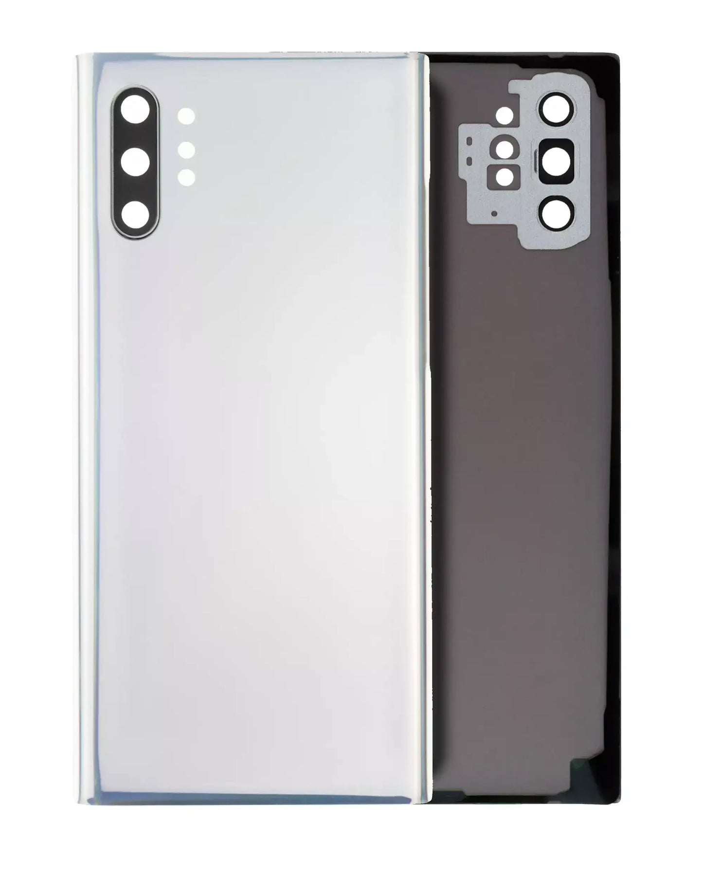 Back Cover Glass With Camera Lens For Samsung Galaxy Note 10 Plus / 5G (Service Pack) (Aura Glow / Silver)