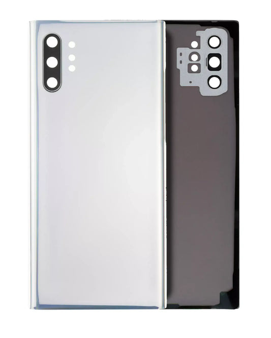 Back Cover Glass With Camera Lens For Samsung Galaxy Note 10 Plus / 5G (Service Pack) (Aura Glow / Silver)