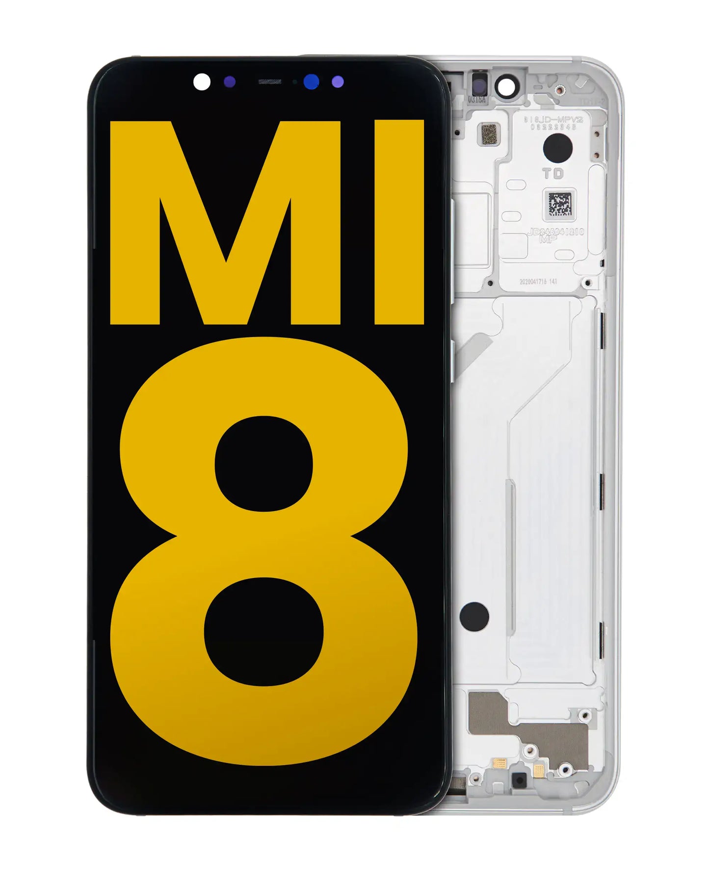 OLED Assembly With Frame For Xiaomi Mi 8 (Refurbished) (White) - replacement part product image SKU 107082068804 - image 1