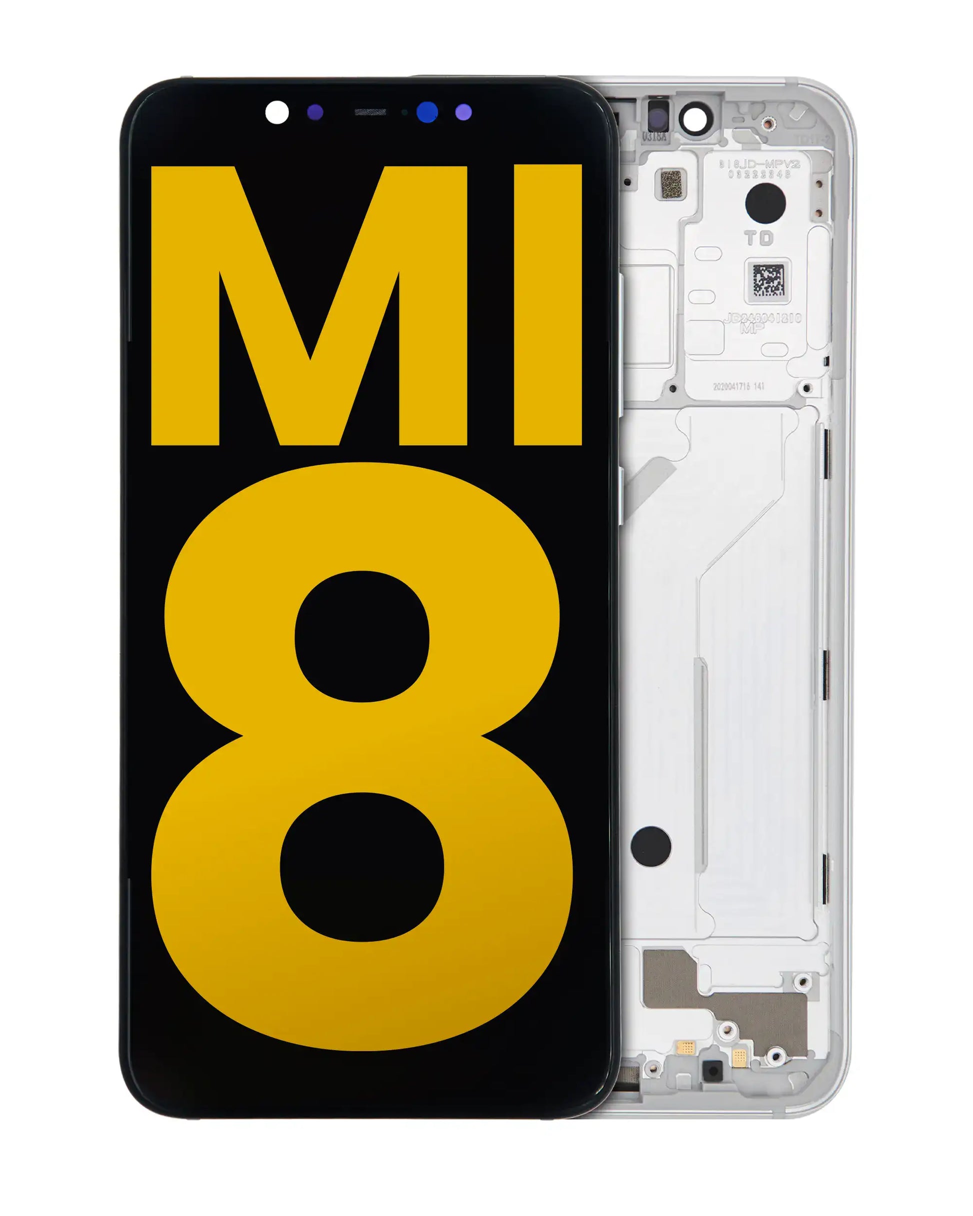 OLED Assembly With Frame For Xiaomi Mi 8 (Refurbished) (White) - replacement part product image SKU 107082068804 - image 1
