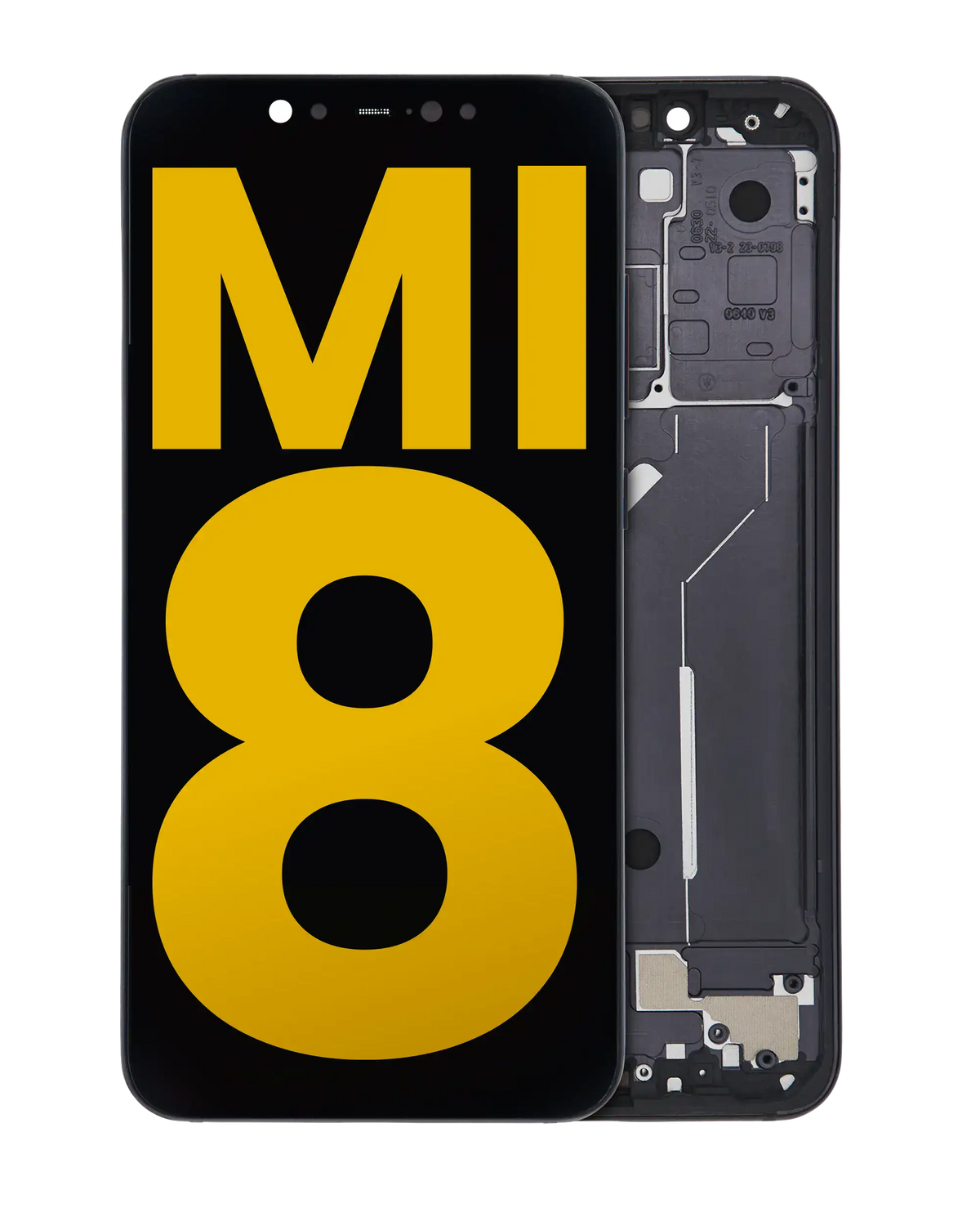 OLED Assembly With Frame For Xiaomi Mi 8 (Refurbished) (Black) - replacement part product image SKU 107082068802 - image 1