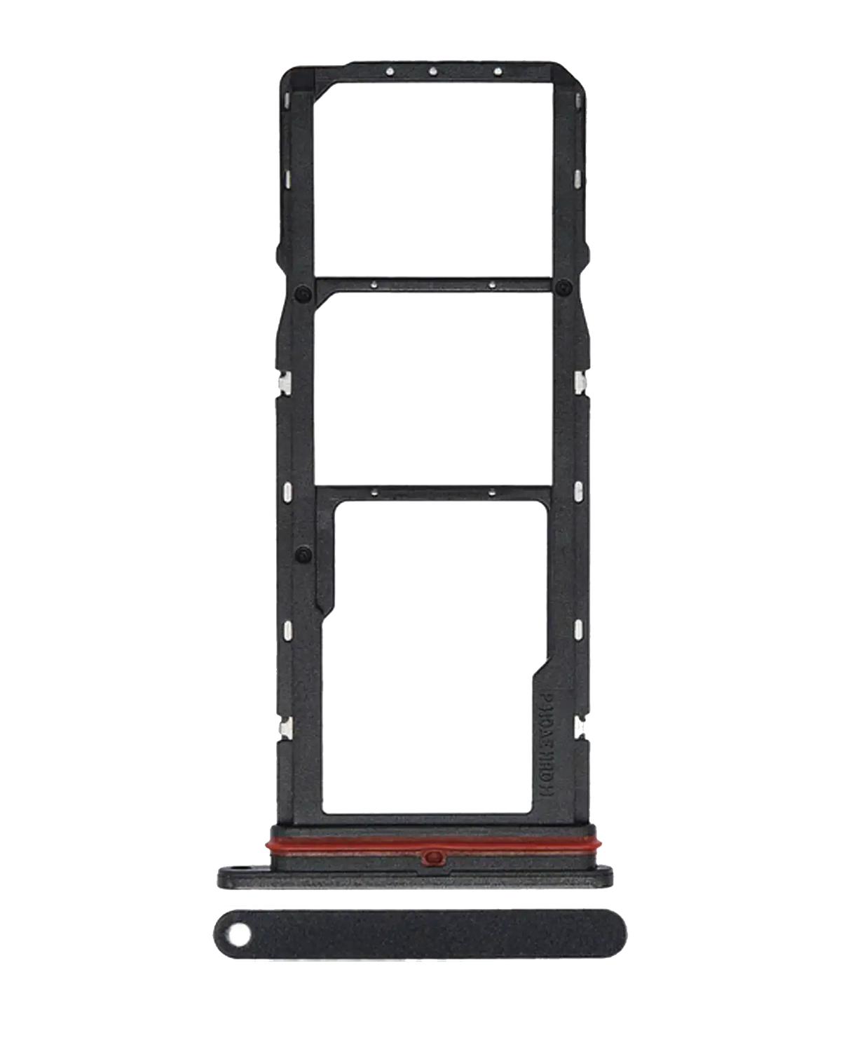 Dual Sim Card Tray For Motorola One (XT1941 / 2018) / Moto P30 (XT1943 / 2018) (Black) - Motorola replacement part - product image 1 - SKU 107083029811
