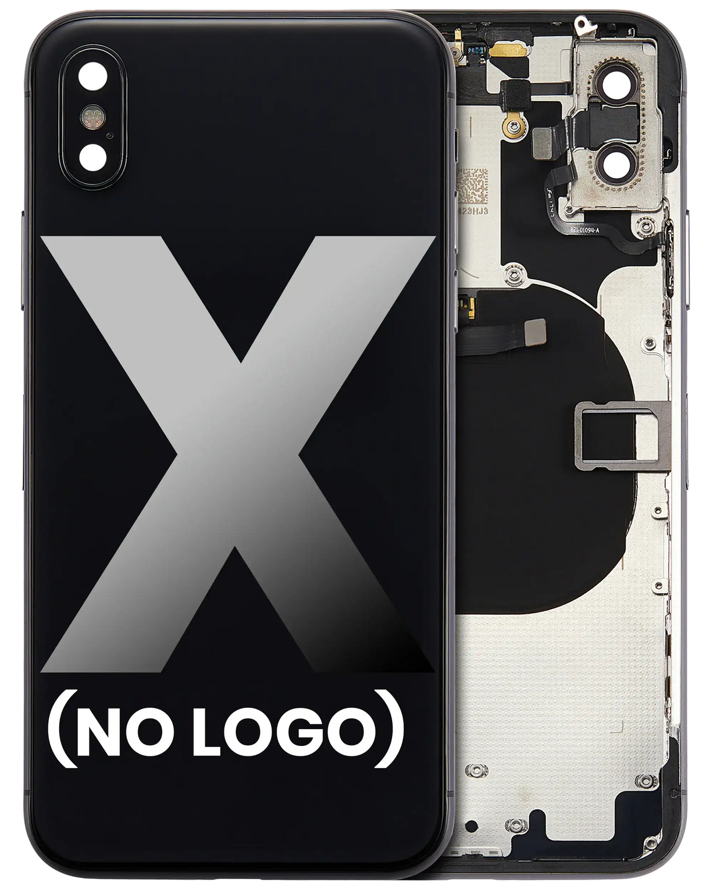 Back Housing W/ Small Components Pre-Installed For iPhone X (No Logo) (Aftermarket Plus) (Space Gray)