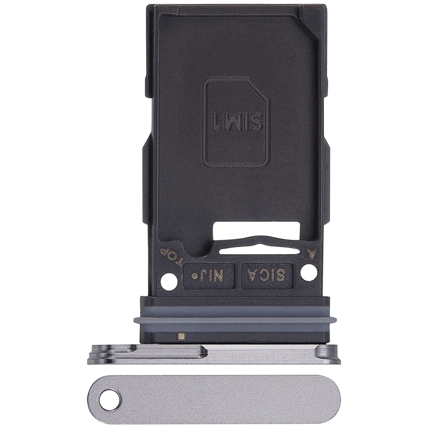 Single Sim Card Tray For Samsung Galaxy S25 / S25 Plus (Premium) (Silver Shadow)