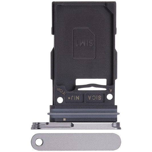 Single Sim Card Tray For Samsung Galaxy S25 / S25 Plus (Premium) (Silver Shadow)