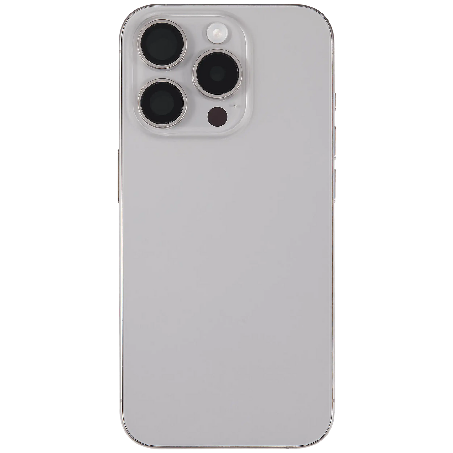Back Housing W/ Small Parts For iPhone 15 Pro (US Version) (Used OEM Pull: Grade B) (Natural Titanium)