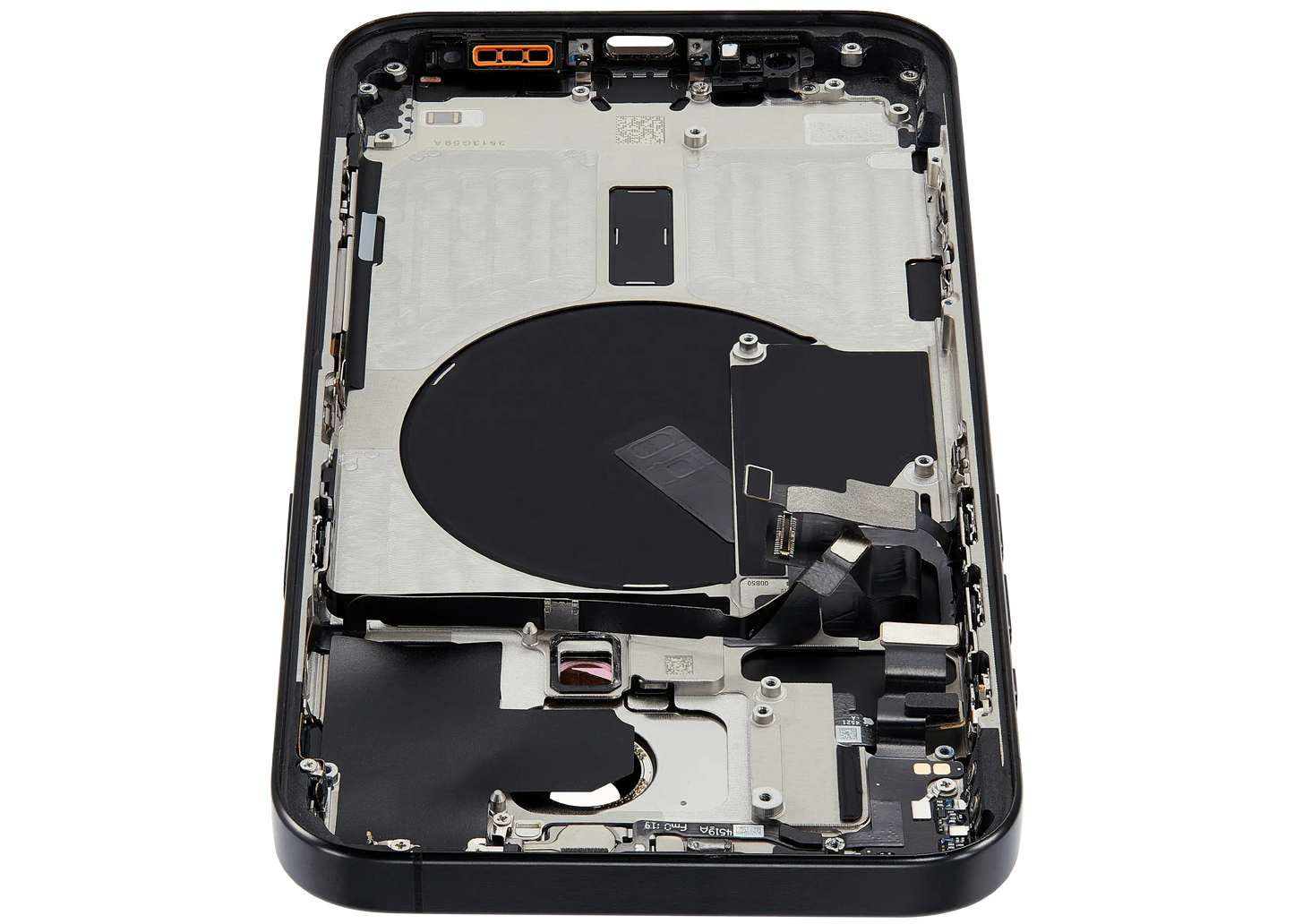 Back Housing W/ Small Parts For iPhone 15 Pro Max (US Version) (Used OEM Pull: Grade B) (Black Titanium)