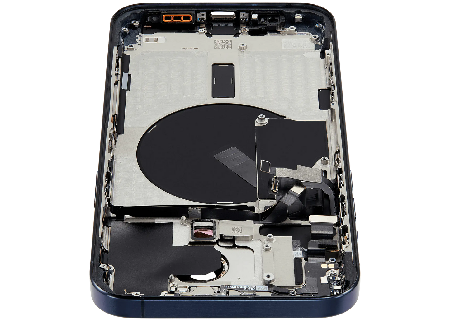 Back Housing W/ Small Parts For iPhone 15 Pro Max (US Version) (Used OEM Pull: Grade B) (Blue Titanium)