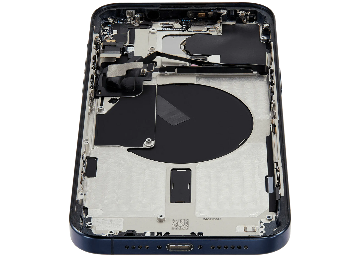 Back Housing W/ Small Parts For iPhone 15 Pro Max (US Version) (Used OEM Pull: Grade B) (Blue Titanium)
