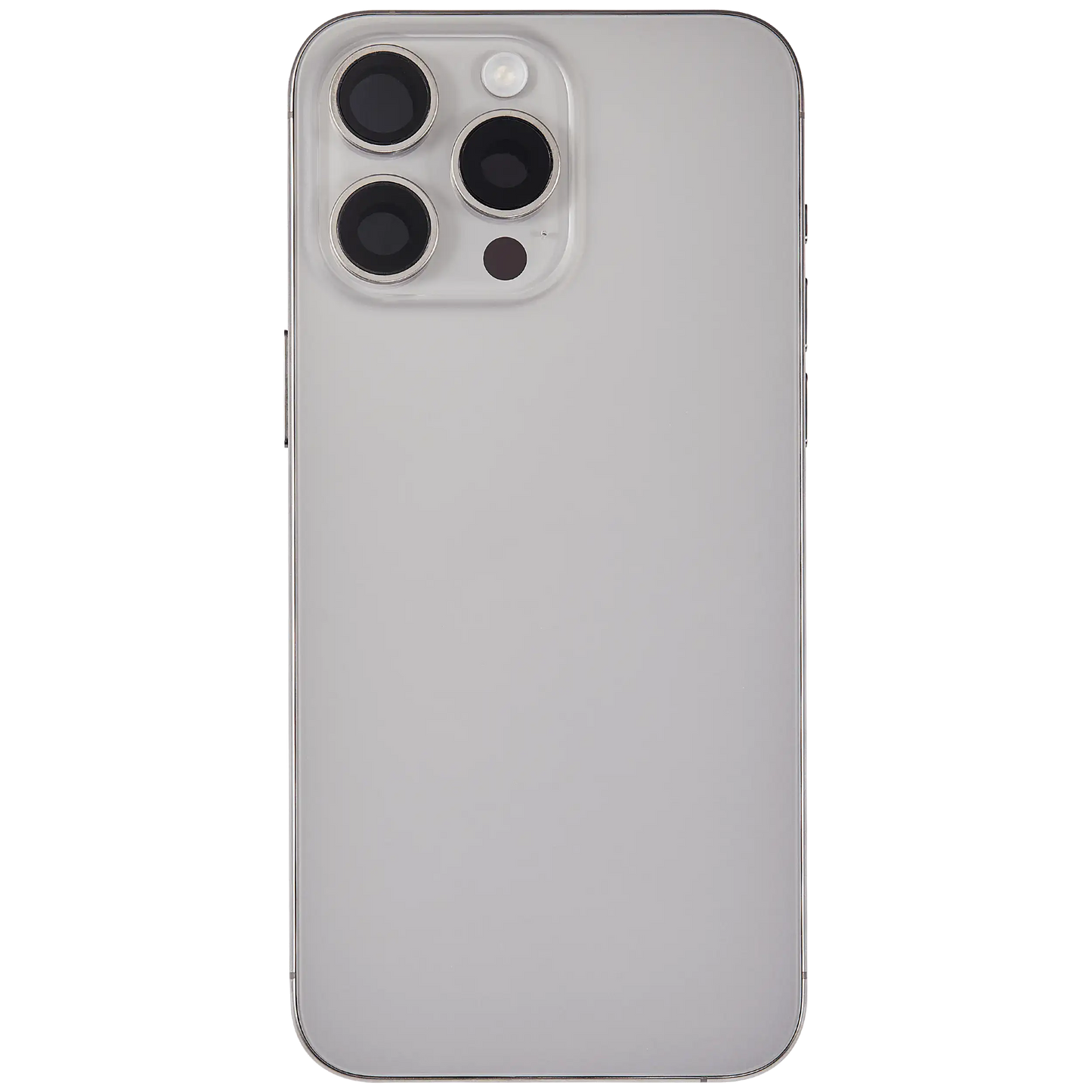 Back Housing W/ Small Parts For iPhone 15 Pro Max (US Version) (Used OEM Pull: Grade B) (Natural Titanium)